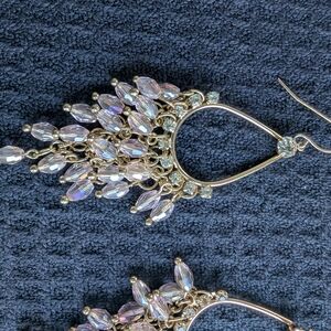 Elegant Gold and Silver Teardrop Earrings